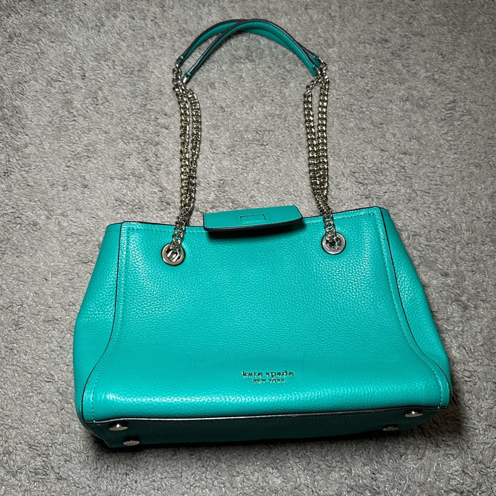 Kate Spade teal leather shoulder bag